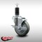 Service Caster 4'' SS Gray Poly Swivel 1-1/4'' Expanding Stem Caster with Brake SCC-SSEX20S414-PPUB-TLB-114 - alternate 2